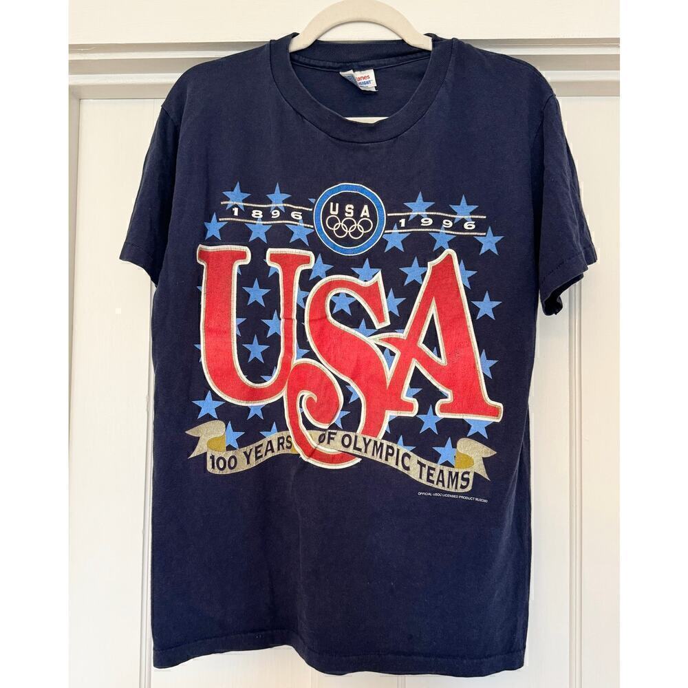 Vintage Hanes Olympics 100th Anniversary T-Shirt Adult Size M (single stitch)